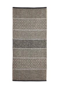 beige raidallinen muovimatto