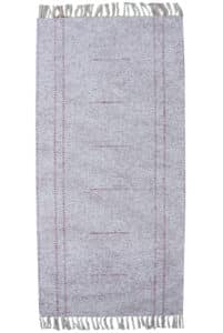 Roosa-valkoinen puuvillamatto hennoilla raidoilla koko 81x210cm