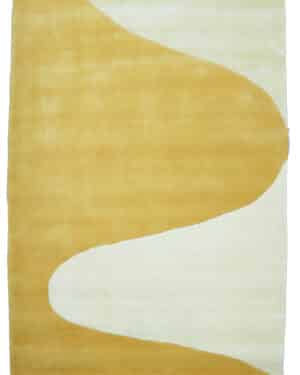 Laine keltainen tuftattu matto 140x200cm
