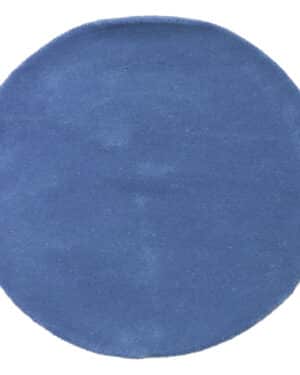 Plain käsintuftattu sky blue pyöreä