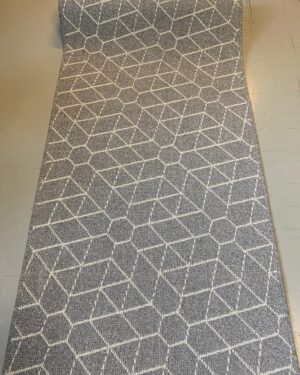 Mira vaaleanharmaa käytävämatto 80 cm (grey-sugar)