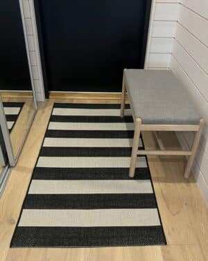 Lyon stripe musta käytävämatto 80cm